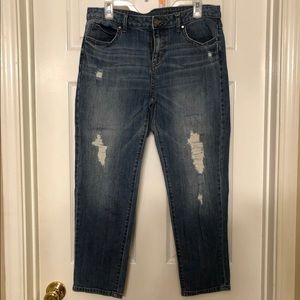 Jennifer Lopez Distressed Boyfriend Jeans